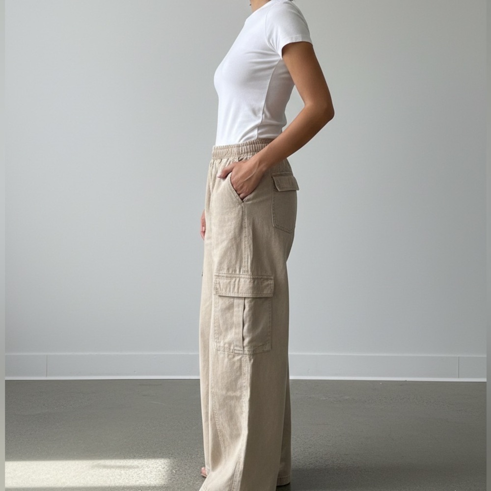 Forever 21 Beige Wide Leg Pants NWT